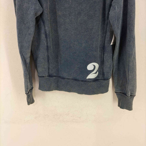 ディーゼル DIESEL ベラルーシ製 ウォッシュ加工 ロゴ刺繍 クルーネックスウェット メンズ JPN:L