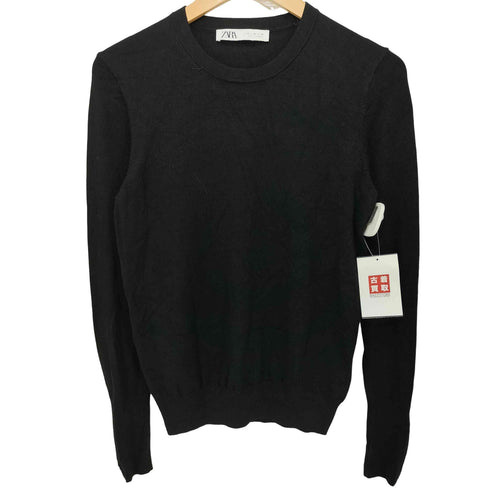ザラ ZARA KNIT ROUND NECK ZIP SWEATER レディース import:M