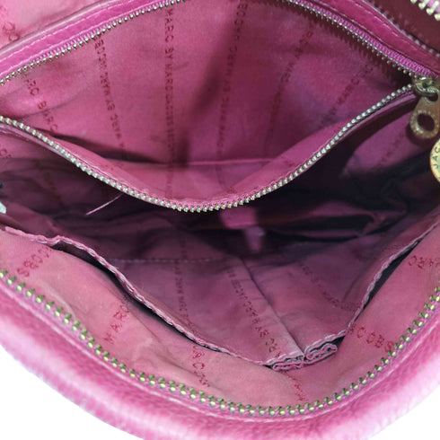 マークバイマークジェイコブス Marc by Marc Jacobs ロゴプレート シボ革ショルダーバッグ レディース
