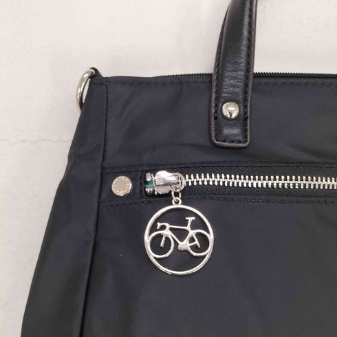 ビアンキ Bianchi レザー×ナイロン トートバッグ レディース