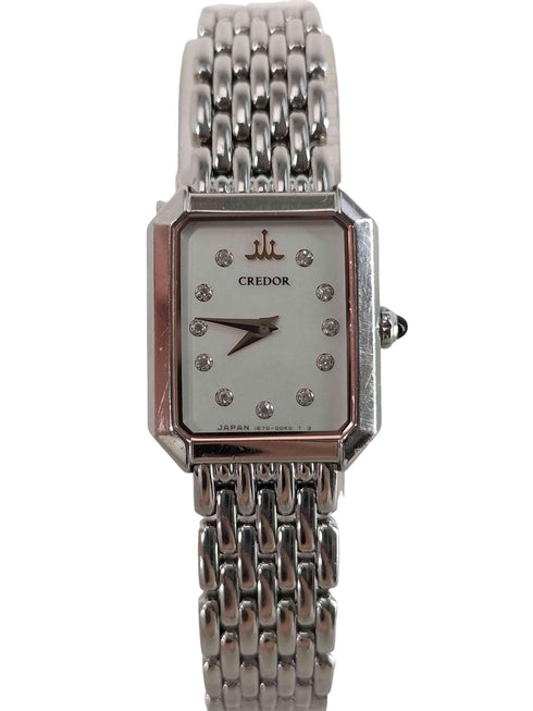 セイコー SEIKO CREDOR ダイヤインデックス クォーツ腕時計 レディース