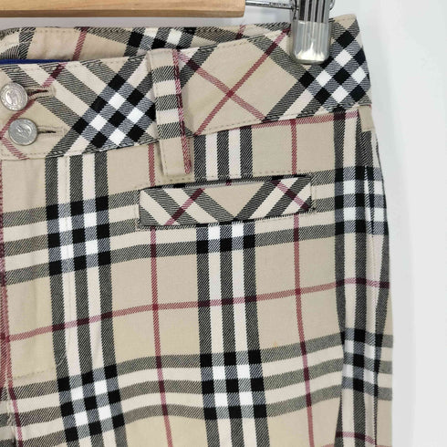 バーバリーブルーレーベル BURBERRY BLUE LABEL ノバチェック スリムシルエットスラックス レディース EUR:38