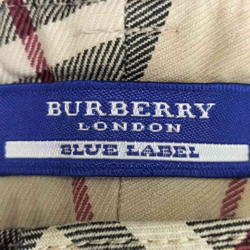 バーバリーブルーレーベル BURBERRY BLUE LABEL ノバチェック スリムシルエットスラックス レディース EUR:38