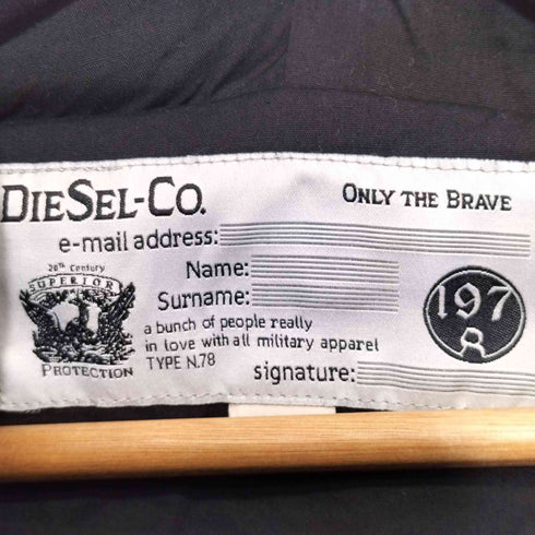 ディーゼル DIESEL ラムウール ニット切替 ジップアップパーカー メンズ import:M