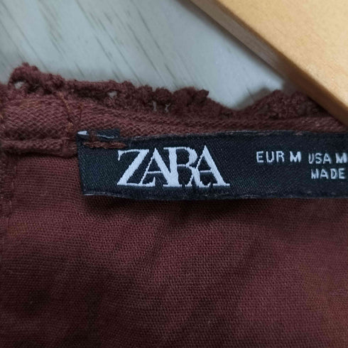 ザラ ZARA EMBROIDERED MIDI DRESS 刺繍 アイレット ワンピース レディース import:M