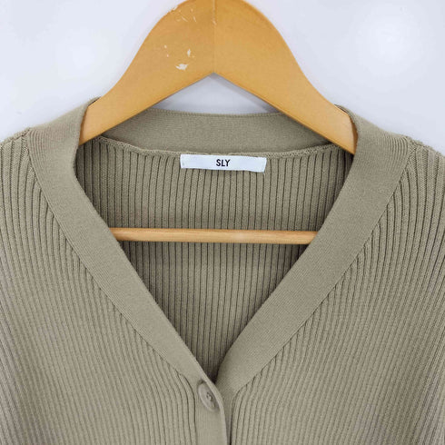 スライ SLY PUFF SLEEVE CROPED カーディガン レディース FREE