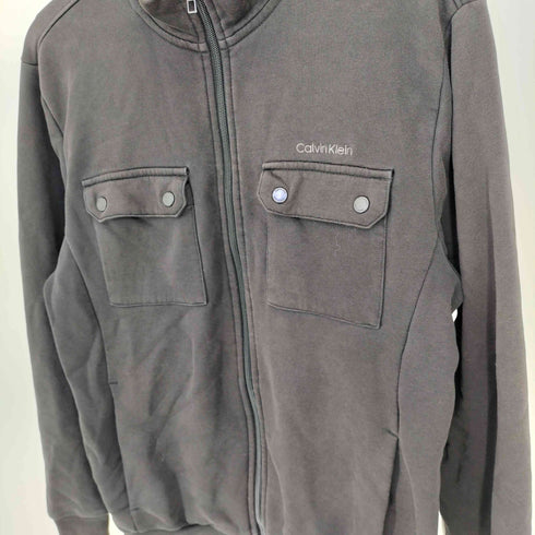 カルバンクライン CALVIN KLEIN Soft Touch Fleece マルチポケット ロゴ刺繍 スウェット地 トラックジャケット メンズ import:M