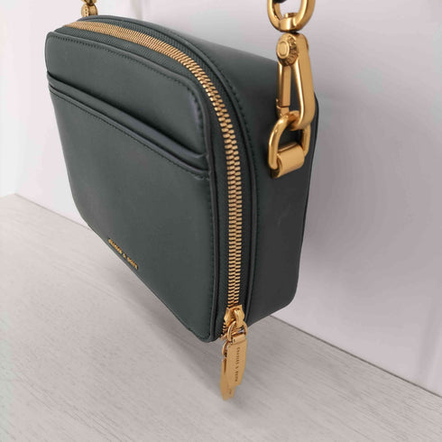 チャールズキース CHARLES & KEITH ショルダーチェーンスクエアショルダーバッグ ポーチ レディース