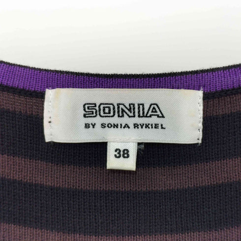ソニアバイソニアリキエル SONIA by SONIA RYKIEL 袖素材切替ボーダーフレアワンピース レディース JPN:38