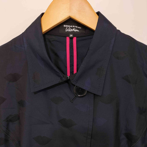 ソニアリキエル SONIA RYKIEL COLLECTION リップ柄 シルク混ギャザーコート レディース JPN:38