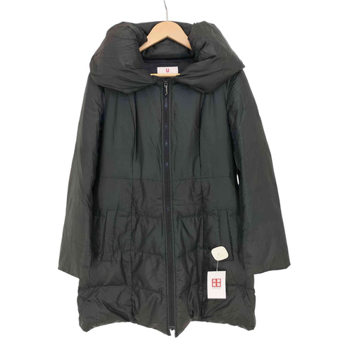 ウンガロ ungaro 袖ジップ フーデッド フェザー ダウン コート レディース JPN:38