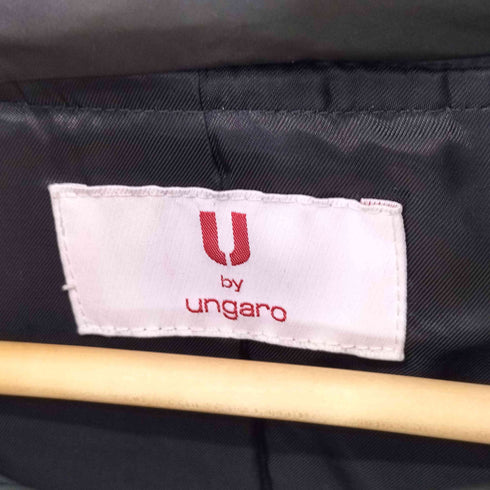 ウンガロ ungaro 袖ジップ フーデッド フェザー ダウン コート レディース JPN:38