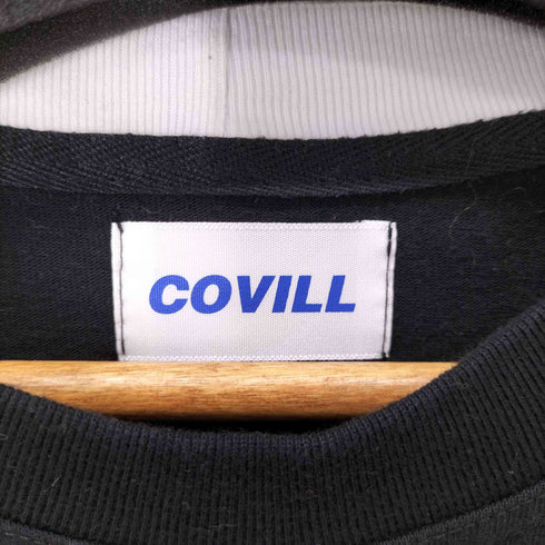 COVILL プリントオーバーサイズS/Sカットソー バイカラー 韓国 ストリート メンズ