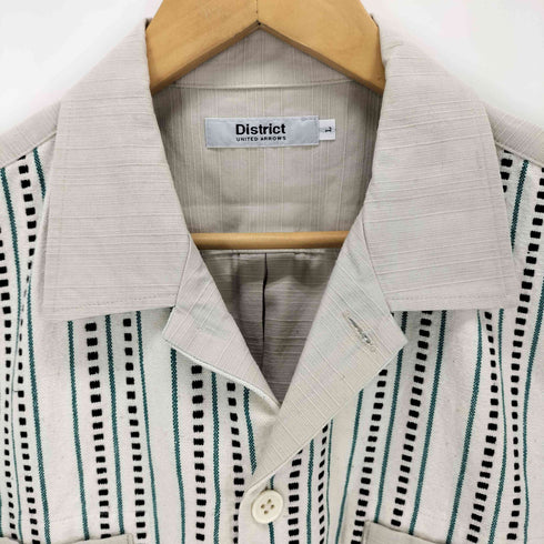 ディストリクトユナイテッドアローズ District UNITED ARROWS パネル オープンカラーシャツ半袖シャツ メンズ JPN:L