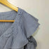 エステラケー Estella.K Cold Shoulder Stripe Blouse コールドショルダーストライプ半袖ブラウス レディース FREE