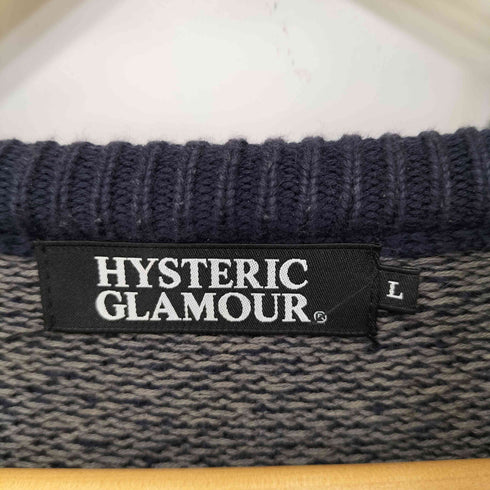 ヒステリックグラマー HYSTERIC GLAMOUR フロントプリントニット後付けフーディ メンズ JPN:L