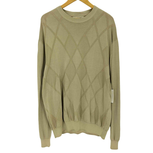 pronto-uomo レーヨン混 アーガイルニット メンズ XXL