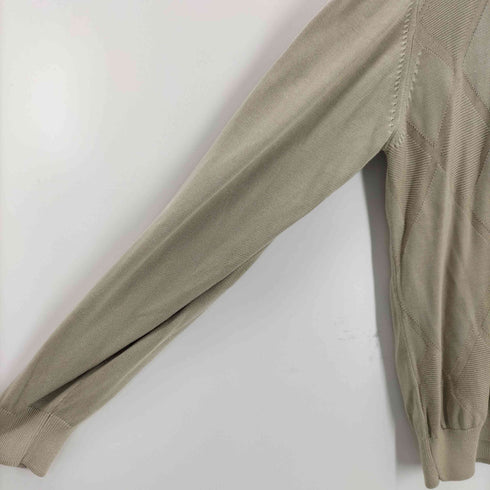 pronto-uomo レーヨン混 アーガイルニット メンズ XXL