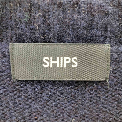 シップス SHIPS シェットランド ウール シャギー ニット クルーカーディガン メンズ JPN:M