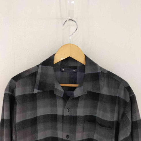 マインデニム MINEDENIM C.R Flow Ombre Check Open Collar L/S SH (BPT) オンブレチェック オープンカラーシャツ メンズ JPN:2
