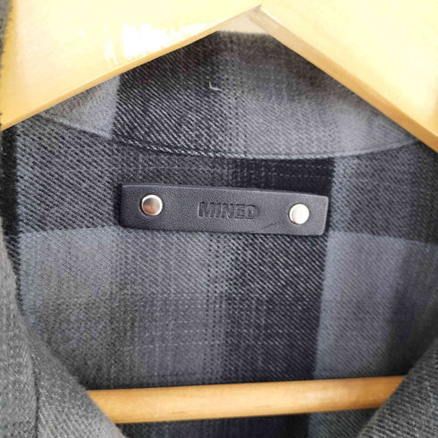 マインデニム MINEDENIM C.R Flow Ombre Check Open Collar L/S SH (BPT) オンブレチェック オープンカラーシャツ メンズ JPN:2