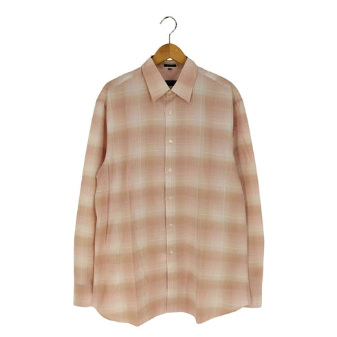 サルヴァトーレフェラガモ Salvatore Ferragamo イタリア製 チェック コットン レギュラーカラーシャツ メンズ import:L