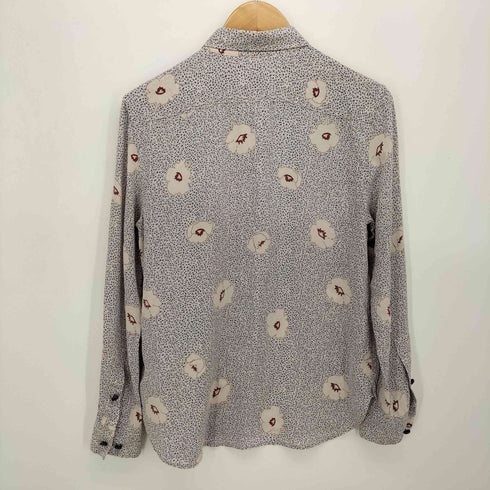 エキプモンフェム EQUIPMENT FEMME 総柄 シルク100% L/S シャツ レディース import:XS