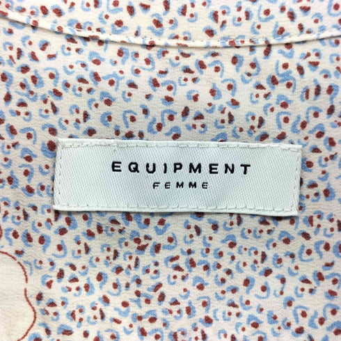 エキプモンフェム EQUIPMENT FEMME 総柄 シルク100% L/S シャツ レディース import:XS