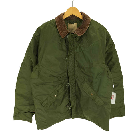 ユーエスアーミー U.S. ARMY 70S EXTREME COLD WEATHER IMPERMEABLE バックステンシル 36 SCOVILLジップ KINGS POINT社 襟コーデュロイ ナイロン A-1 デッキジャケット 1974年製 メンズ import:L