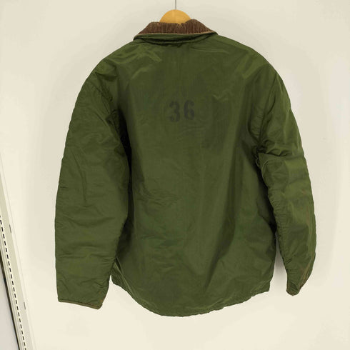 ユーエスアーミー U.S. ARMY 70S EXTREME COLD WEATHER IMPERMEABLE バックステンシル 36 SCOVILLジップ KINGS POINT社 襟コーデュロイ ナイロン A-1 デッキジャケット 1974年製 メンズ import:L