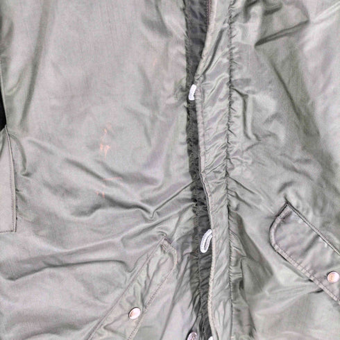 ユーエスアーミー U.S. ARMY 70S EXTREME COLD WEATHER IMPERMEABLE バックステンシル 36 SCOVILLジップ KINGS POINT社 襟コーデュロイ ナイロン A-1 デッキジャケット 1974年製 メンズ import:L