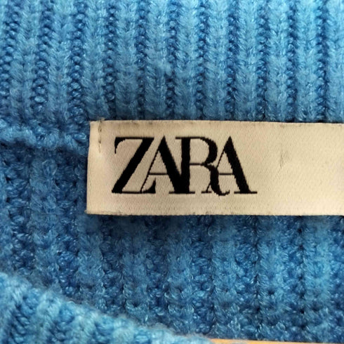 ザラ ZARA レーヨンポリナイロン リブ クルーネックニット レディース import:S