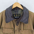 バブアー Barbour TO KI TO 別注 HORSE RIDING ZIP-IN LINER ホースライディング ジップ 裏地タータンチェックライナー 襟レザー ミリタリージャケット メンズ import:XL