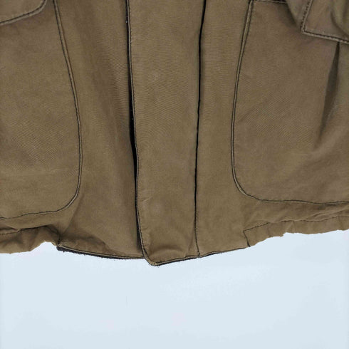 バブアー Barbour TO KI TO 別注 HORSE RIDING ZIP-IN LINER ホースライディング ジップ 裏地タータンチェックライナー 襟レザー ミリタリージャケット メンズ import:XL