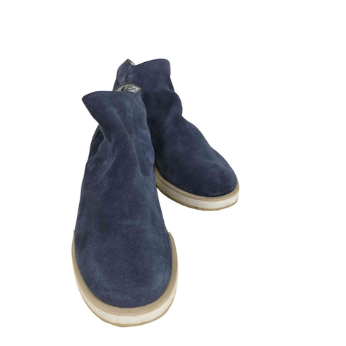 ジルサンダーネイビー JIL SANDER NAVY スナップボタン スエードショートブーツ レディース 38 1/2