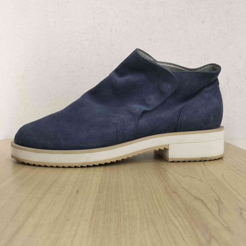 ジルサンダーネイビー JIL SANDER NAVY スナップボタン スエードショートブーツ レディース 38 1/2