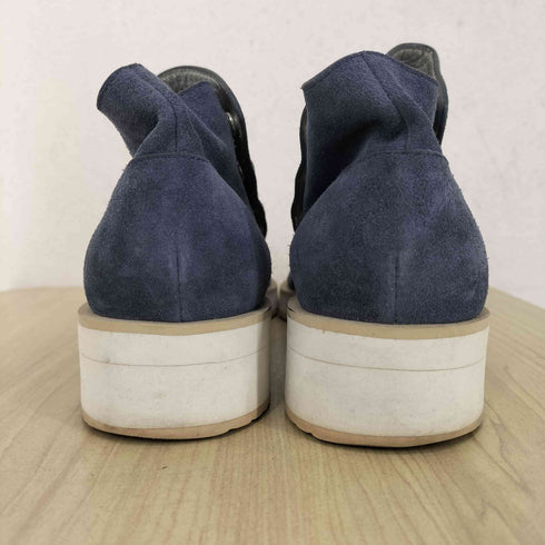 ジルサンダーネイビー JIL SANDER NAVY スナップボタン スエードショートブーツ レディース 38 1/2