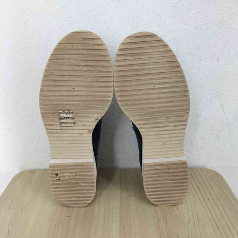 ジルサンダーネイビー JIL SANDER NAVY スナップボタン スエードショートブーツ レディース 38 1/2