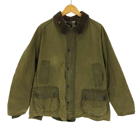 バブアー Barbour 90S 英国製 3ワラント BEDALE ビデイル 裏地タータンチェック THE WEST HIGHLAND WAY ワッペン オイルドジャケット 1990年製 メンズ C46
