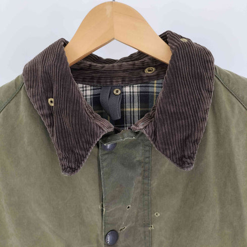 バブアー Barbour 90S 英国製 3ワラント BEDALE ビデイル 裏地タータンチェック THE WEST HIGHLAND WAY ワッペン オイルドジャケット 1990年製 メンズ C46