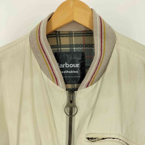 バブアー Barbour Breathables Corbridge Bomber Lightweight DURAWAX SHORT 裏地チェックメッシュ リブライン ジップアップジャケット メンズ import:L