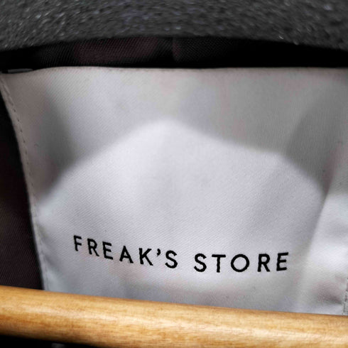 フリークスストア FREAKS STORE ビックハウンドトゥースバルマカーンコート ステンカラーコート レディース JPN:L