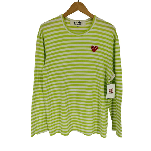 プレイコムデギャルソン PLAY COMME des GARCONS AD2020 Bright Striped Long Sleeve ブライト ストライプ ロング スリーブ Tシャツ メンズ JPN:XL