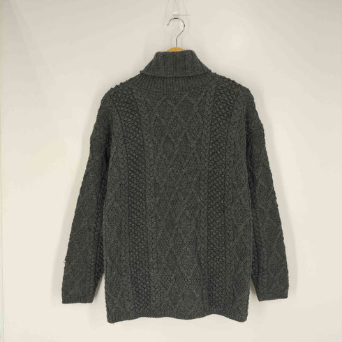 ジェイクルー J.CREW 白タグ タートルネック ウール ケーブルニット メンズ import:M