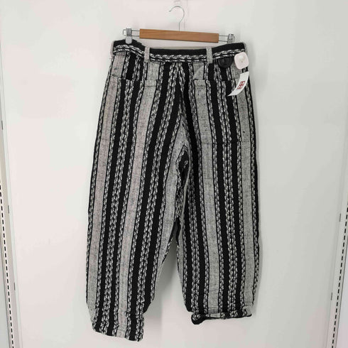 シーオール SEEALL 21AW コットン リネン ストライプジャガード ベルテットパンツ メンズ JPN:46