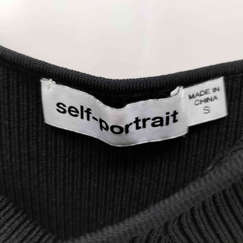セルフポートレイト self-portrait サイドレースデザイン長袖ワンピース レディース import:S