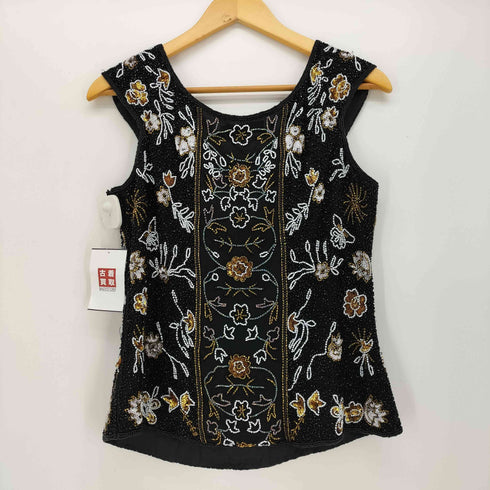 CHRIS CELIN ビーズ刺繍 シルク タンクトップ レディース JPN:L