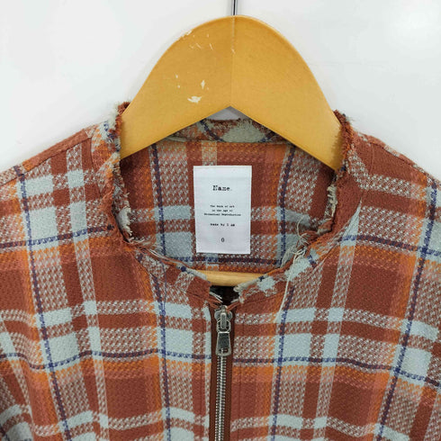 ネーム Name. PLAID COTTON ZIP UP COAT ドビーチェックジップコート メンズ 0