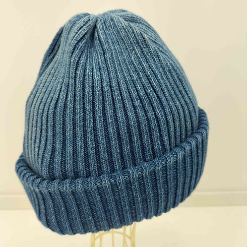 ビューティーアンドユースユナイテッドアローズ BEAUTY & YOUTH UNITED ARROWS TC FADE KNIT CAP コットンリブワッチキャップ インディゴ ニットキャップ ビーニー メンズ