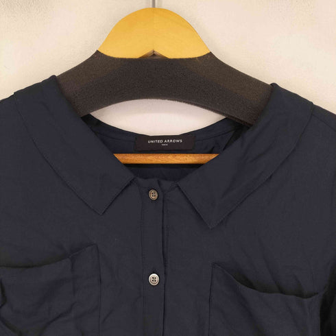ユナイテッドアローズ UNITED ARROWS シルク混 ワイドネック シャツ レディース